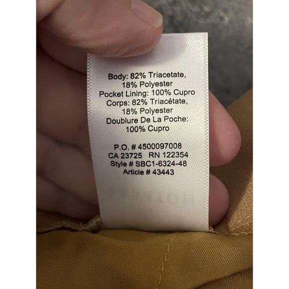 Aritzia Babaton Pants Womens 2 Pleated Trousers Relaxed Fit Workwear Pockets - Picture 5 of 10